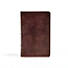 CSB Single-Column Personal Size Bible, Brown Genuine Leather