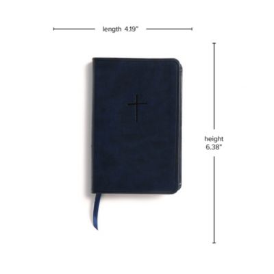 CSB Compact Bible, Navy LeatherTouch, Value Edition