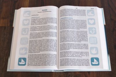 RVR 1960 Biblia del Pescador letra grande, azul símil piel