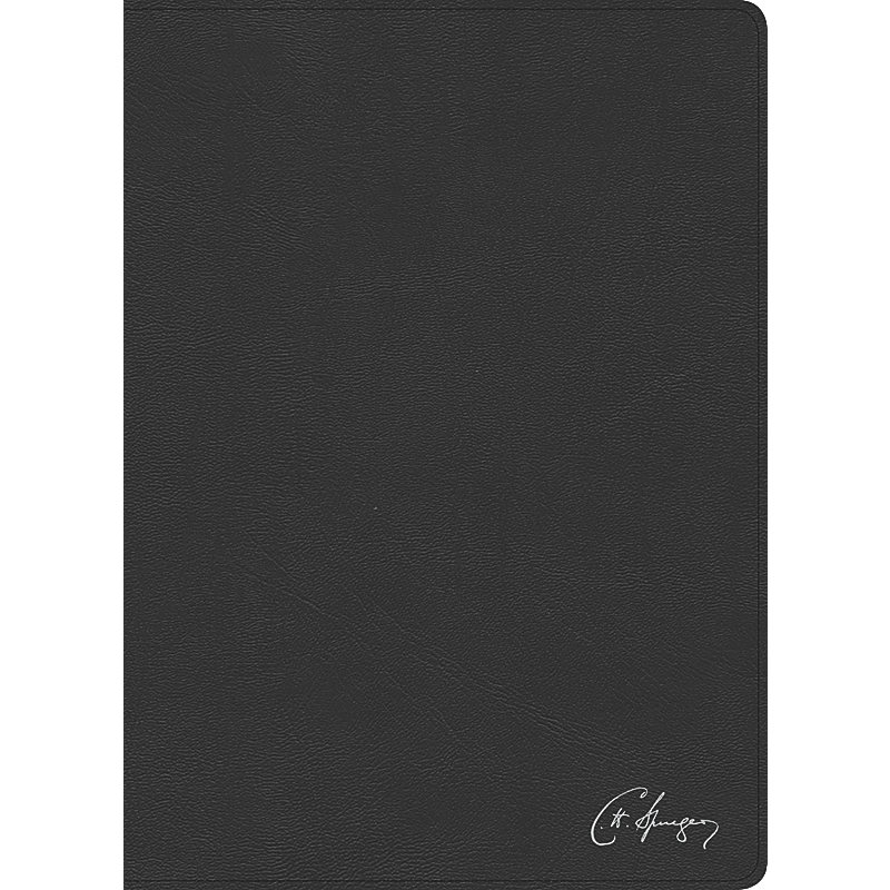RVR 1960 Biblia de estudio Spurgeon, negro piel genuina con índice