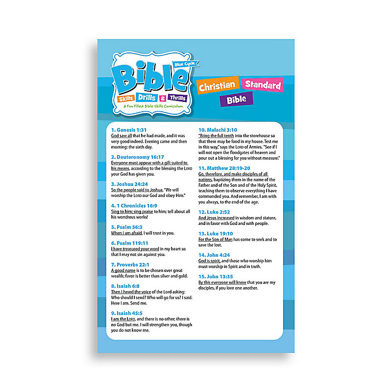 Bible Skills Drills and Thrills CSB Verse Cards Blue Cycle