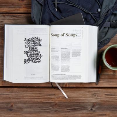 CSB He Reads Truth Bible, Charcoal Cloth Over Board