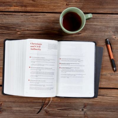 CSB He Reads Truth Bible, Black LeatherTouch