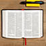 KJV Large Print Compact Reference Bible, Black LeatherTouch