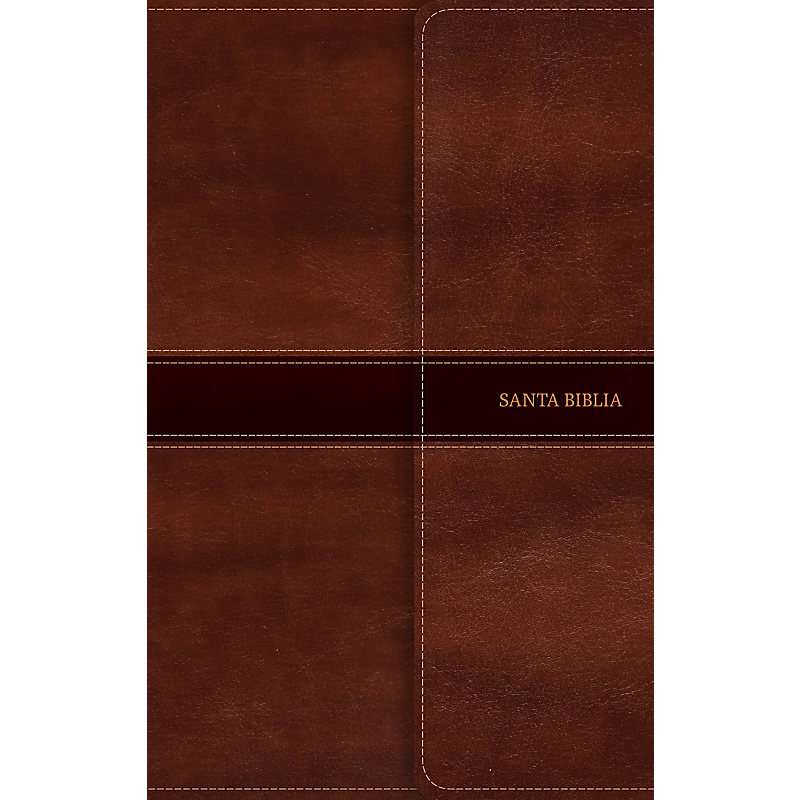 NVI Biblia Ultrafina, marrón símil piel con índice y solapa con imán