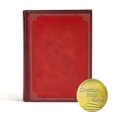 CSB Ancient Faith Study Bible, Crimson LeatherTouch Over Board