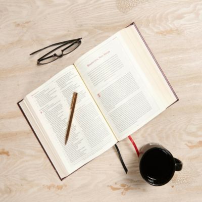 CSB Ancient Faith Study Bible, Crimson LeatherTouch Over Board