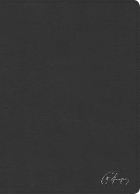 RVR 1960 Biblia de estudio Spurgeon, negro piel genuina