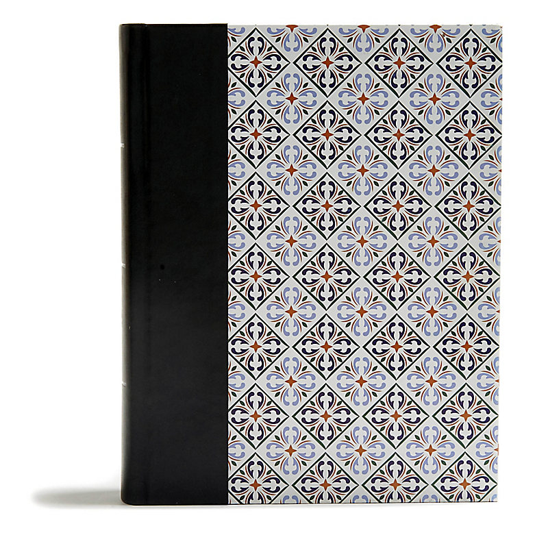 CSB Legacy Notetaking Bible, Spanish Tile LeatherTouch Over Board