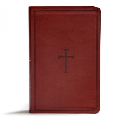KJV Giant Print Reference Bible, Brown LeatherTouch, Indexed Lifeway