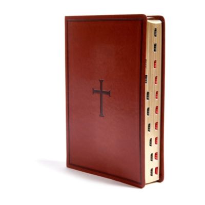 KJV Super Giant Print Reference Bible, Brown LeatherTouch, Indexed