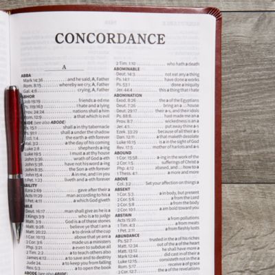 KJV Super Giant Print Reference Bible, Brown LeatherTouch, Indexed