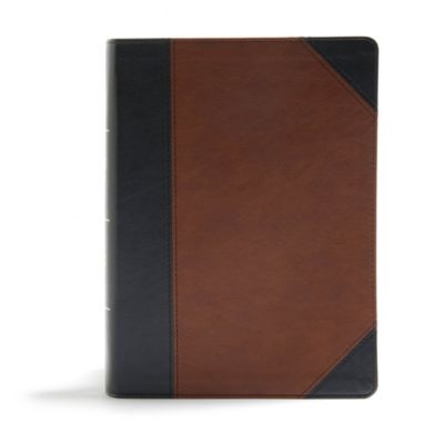 CSB Study Bible, Black/Brown LeatherTouch, Indexed