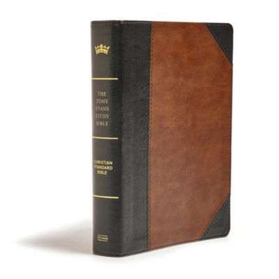 CSB Tony Evans Study Bible, Black/Brown LeatherTouch