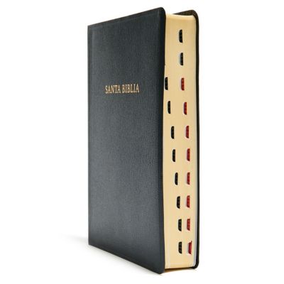 RVR 1960 Biblia letra súper gigante, negro imitación piel con índice