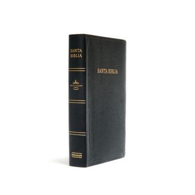 RVR 1960 Biblia letra grande tamaño manual, negro imitación piel