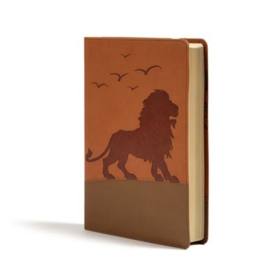 KJV One Big Story Bible, Brown Lion LeatherTouch