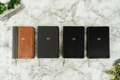 RVR 1960 Biblia temática de estudio, negro piel genuina