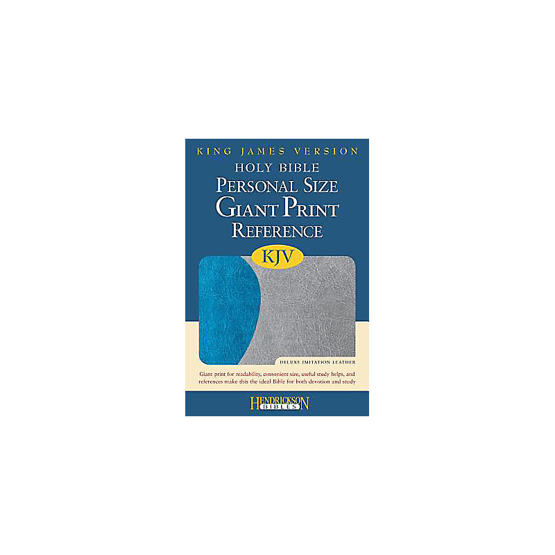 Personal Size Giant Print Reference Bible-KJV (Blue/Gray)