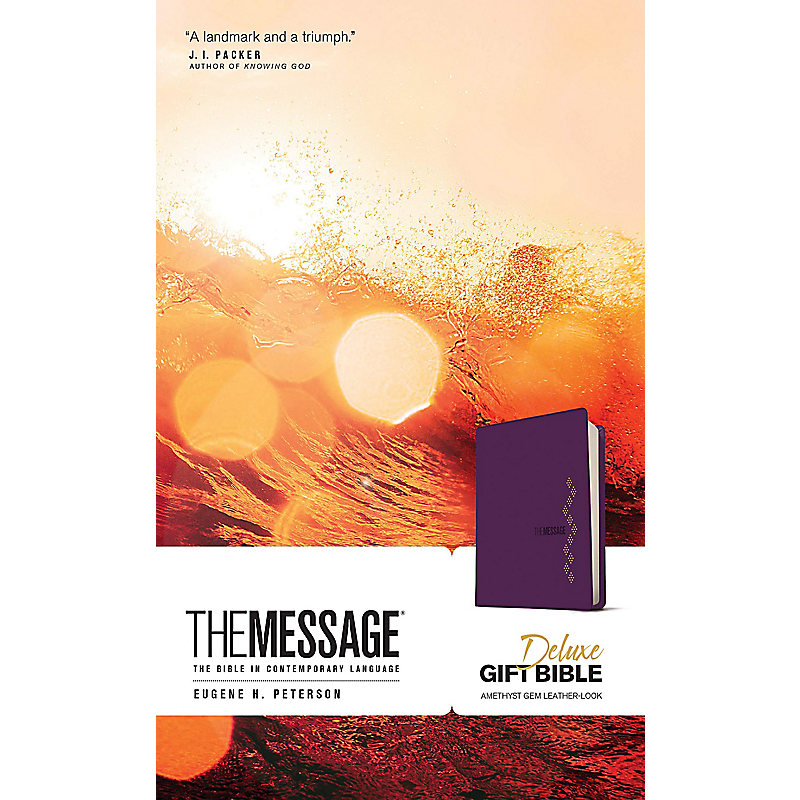 The Message, Deluxe Gift Bible, Imitation Leather, Purple