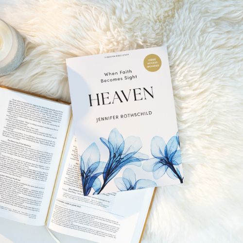 Heaven Bible study book on table