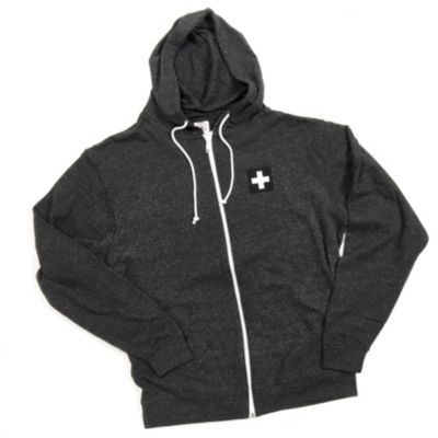 cross zip hoodie