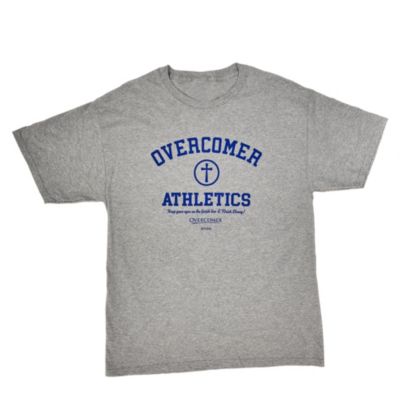 Overcomer Athletic Sport T-Shirt, Gray - Lifeway