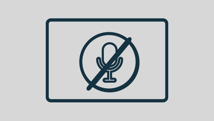 Mutted microphone icon
