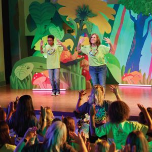 VBS worship leaders on stage