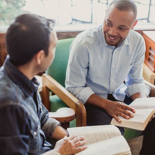 men studying Bible