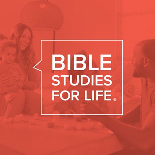 Bible Studies for Life logo with family smiling background