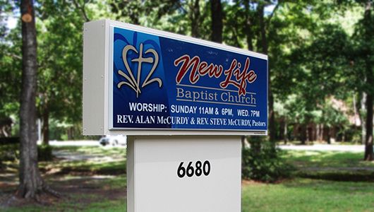 outdoor digital church signs