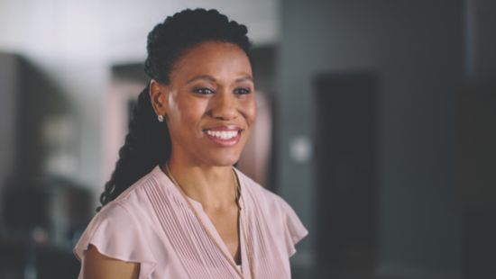 Image of Priscilla Shirer on the set of War Room