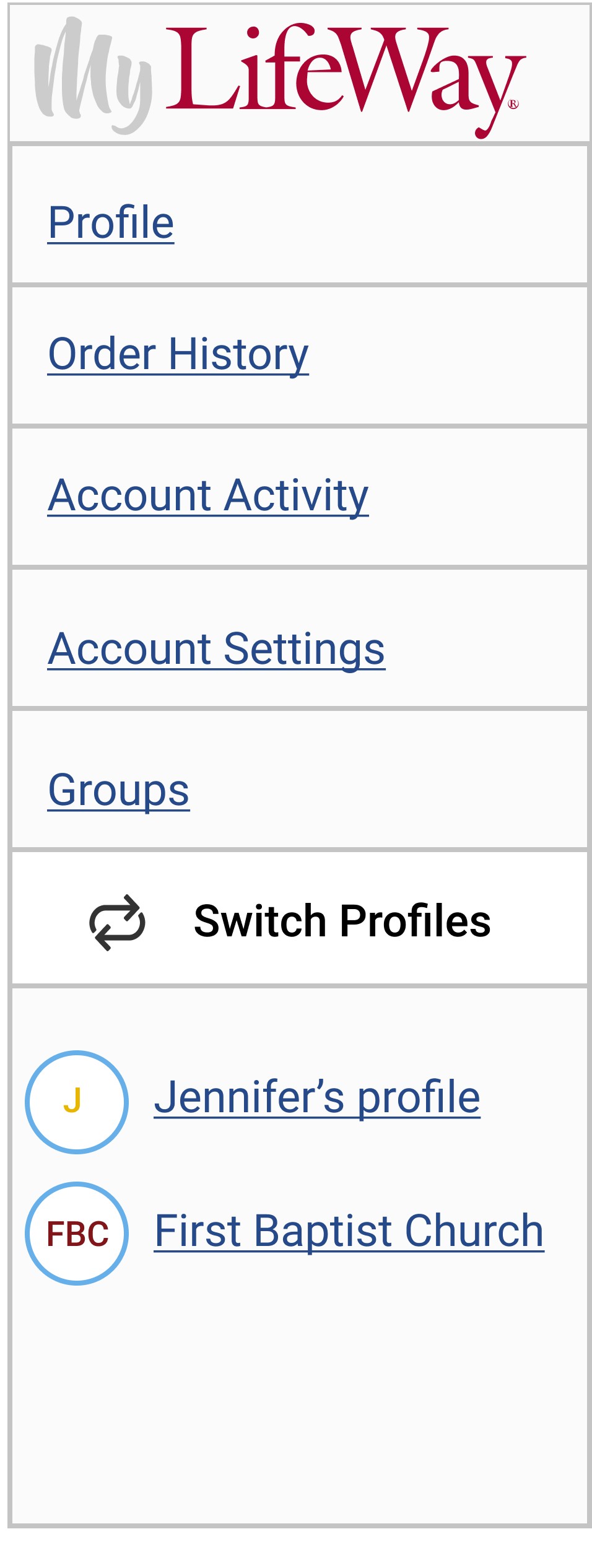 Organization Management on LifeWay