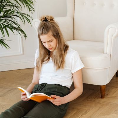 girl reading book