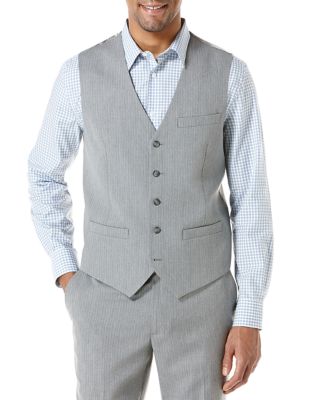 Perry Ellis Slim Fit Heather Stripe Suit Vest