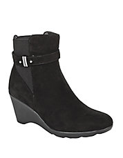 Conquest Hidden Wedge Heel Leather Booties | Lord & Taylor