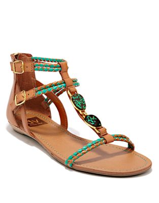 Hanelli Embellished Synthetic Leather Sandals | Lord and Taylor