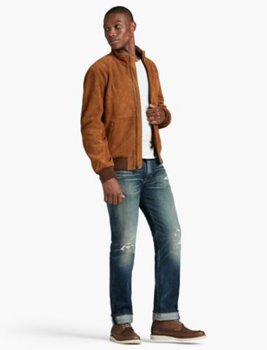 lucky brand mens suede jacket
