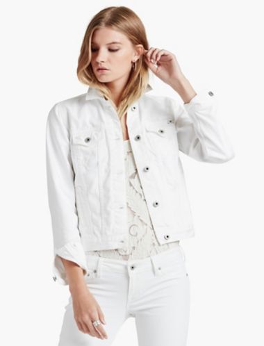lucky brand white denim jacket