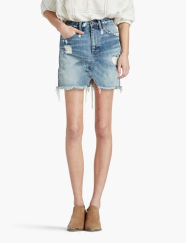 lucky brand denim mini skirt