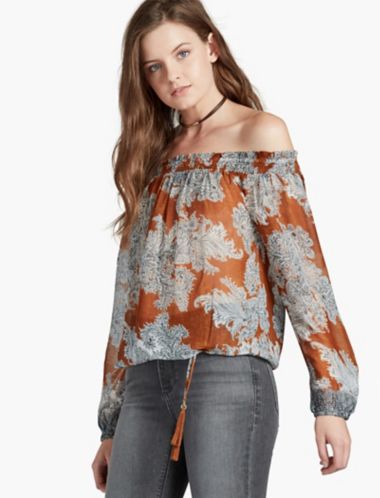 lucky brand off the shoulder top
