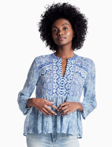 Embroidered Yoke Top | Lucky Brand