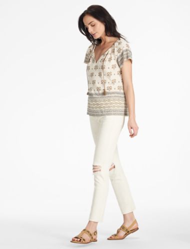 Border Printed Top | Lucky Brand