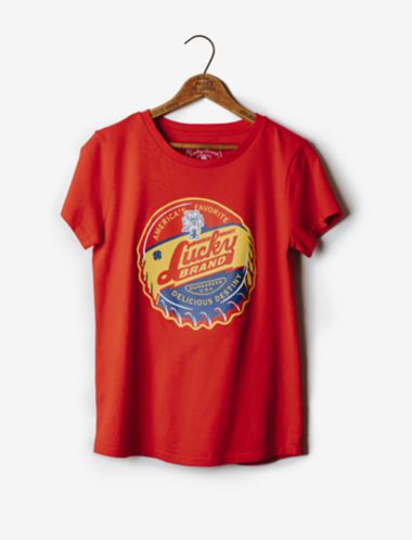 lucky brand logo t shirts