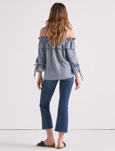 Cold Shoulder Chambray Top | Lucky Brand