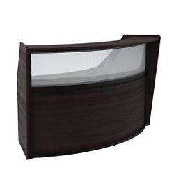 Cortez Curved Reception Desk Add-on – 81.7"Wx39.6"D