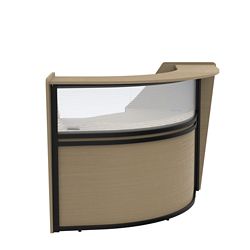 Cortez Angled Reception Desk Add-On - 74.1"Wx47.38"D