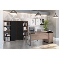 Aquarius 3-Piece Office Set with Computer Desk and Two Storage Bookcases