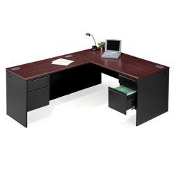 Steel L-Desk with Left Return